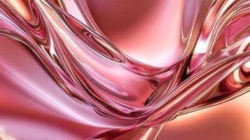 Abstract background with a pink and gold gradient, modern design elements, smooth curves and lines, a futuristic style, a close-up of a metal texture, a curved shape photo