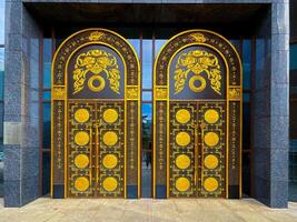 Ulaanbaatar, Mongolia - August 14, 2024 - Scene of The Chinggis Khaan National Museum, a museum in Chingeltei, exhibits more than 10,000 artifacts, mostly are the original ones photo