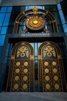 Ulaanbaatar, Mongolia - August 14, 2024 - Scene of The Chinggis Khaan National Museum, a museum in Chingeltei, exhibits more than 10,000 artifacts, mostly are the original ones photo