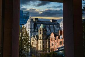 City Buildings Viewed Through an Opening photo