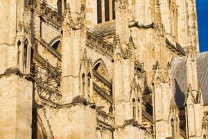 Architectural Details of a Stone Cathedral in York, North Yorkshire, UK. photo