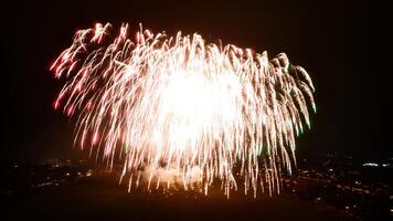 Fireworks Display in the Night Sky photo
