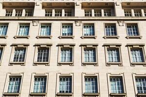 Building Facade with Grid of Windows photo