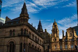 Stone Buildings with Spires and Ornate Details photo