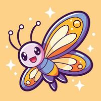 Shimmering Butterfly Gracefully Soaring with Sparkles in Flight vector
