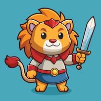 Playful Lion Cub Embraces a Toy Mouse with Joy vector