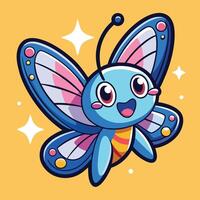 Enchanting Butterfly Soaring with Shimmering Sparks vector