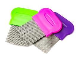 Multiple lice combs with multiple fine teeth for effective lice removal and scalp care photo