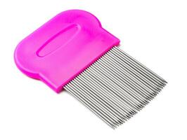 Lice comb with multiple fine teeth for effective lice removal and scalp care photo