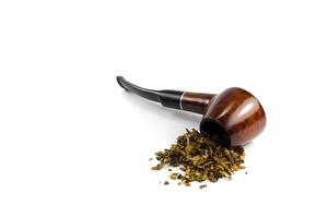 tobacco-pipe and heap of tobacco photo
