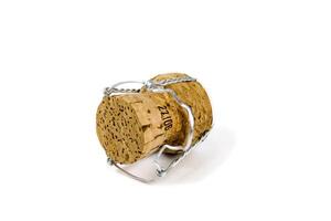 shampagne cork on white photo