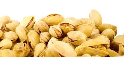 pistachios on white photo