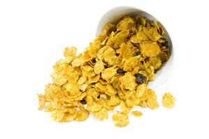 cornflakes from bowl photo