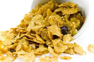 cornflakes from the white bowl photo