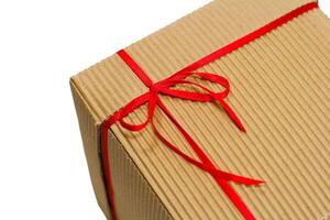 box with red ribbon photo