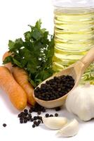 vegetables and oil photo