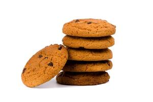 stack of oatmeal chocolate chip cookies photo