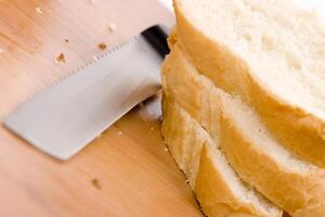 baguette and knife photo