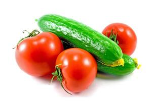 tomatoes and cucumbers photo