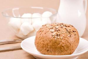 bread and mozzarella photo