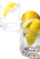 soda water and lemon slices photo