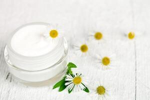 cream and camomiles photo