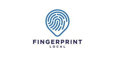 logo design pin map and fingerprint,security,digital,technology,logo design ,icon,symbol,idea,creative. vector