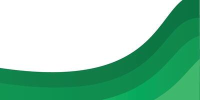 green gradient wave background vector