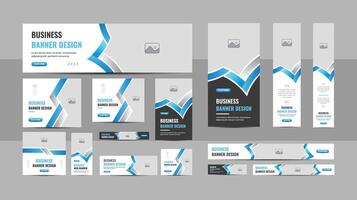 Business web banner template bundle or Set of social media web banner post design template vector