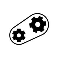 The process icon is a gear wheel and a connecting belt vector