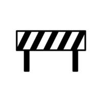 Roadblock icon to signal the end of the road and stop vector