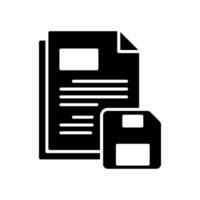Icon of saving documents or computer files vector