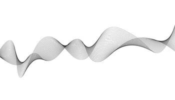 Black wavy lines on white abstract background design. vector
