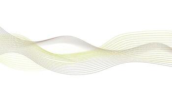 Wave with lines created using blend tool. Curved wavy line, smooth stripe. vector