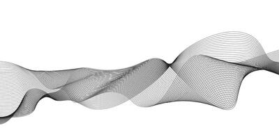 Abstract white background with black wave line. Modern gray wave on white background. Blending line background. vector