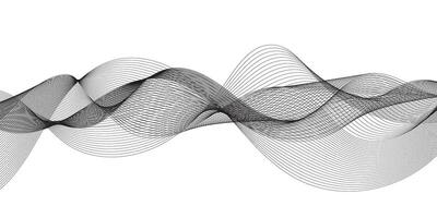 Abstract white background with black wave line. Modern gray wave on white background. Blending line background. vector
