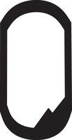 isolated oval mirror icon symbol design vector