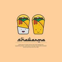 Shawarma logo design vector
