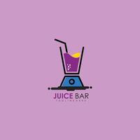 Juice bar logo design vector