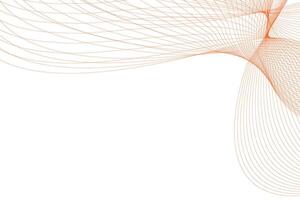 Dynamic Orange Line Wave Abstract Background vector