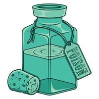 magic potion container with label vector
