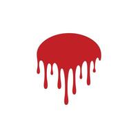 Graphic of Red Blood Splatter Dripping Down vector