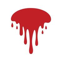 Red Blood Drips from Splattered Graphic vector