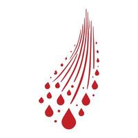 Scary Red Blood Splatter with Dripping Effects vector