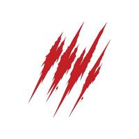 Red Bloody Claw in Horror Style with Blood Drips vector