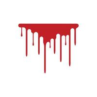 Scary Red Blood Splatter with Dripping Effects vector