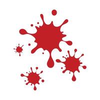 Red Blood Splatter with Drips Isolated Graphic vector