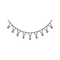 christmas lights string illustration vector
