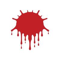Violent Blood Splatter with Drips Isolated Design vector