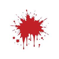 Isolated Blood Splatter with Drips Red Design vector